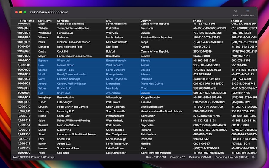 CSView 2 - A fast CSV viewer for very large files CSView 2 - A fast CSV viewer for very large files